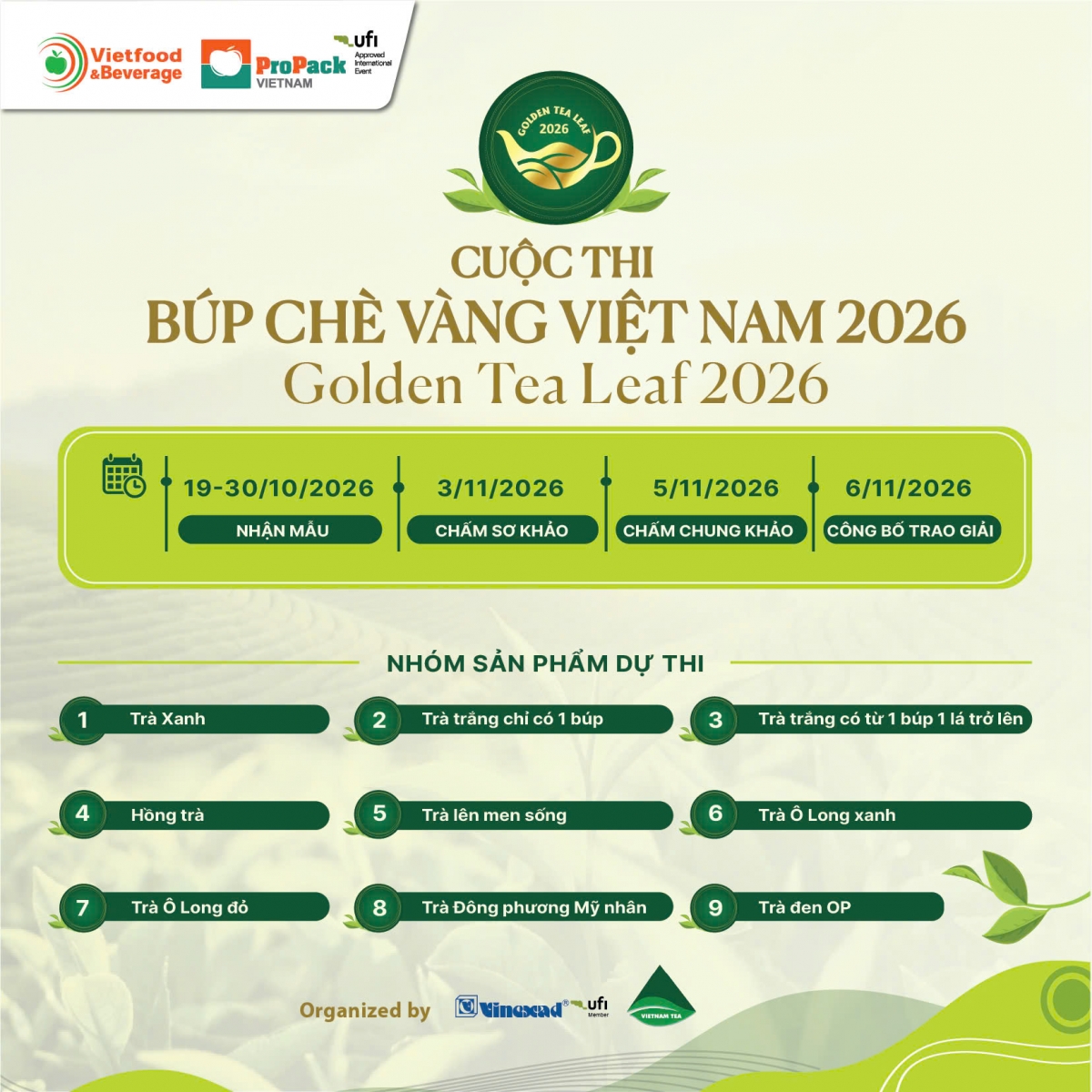 CUỘC THI BÚP CHÈ VÀNG VIỆT NAM 2026 - GOLDEN TEA LEAF VIETNAM 2026