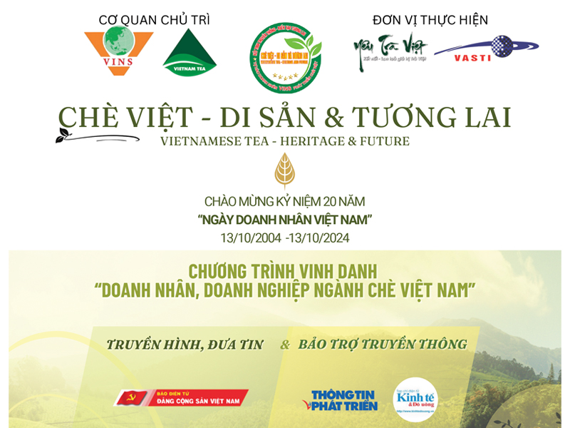 Thư mời "Vinh danh doanh nhân, doanh nghiệp chè"